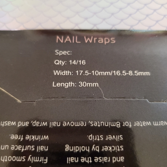 Nail Wraps W/ Mermaid Glitter (Dark Blue) 3/$15 - Picture 2 of 3